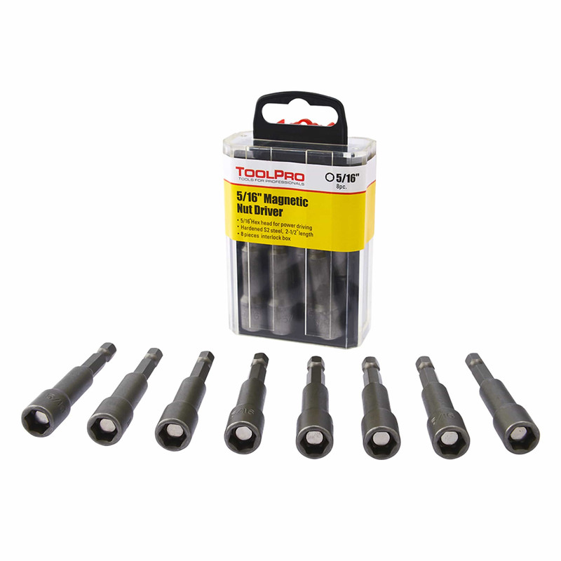 ToolPro 5/16" Magnetic Nut Setter - Length:2-9/16"